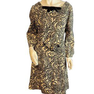 One of a Kind Vintage 1960's-70's Custom Made Bell Sleeve Dress W/Belt VG Cond